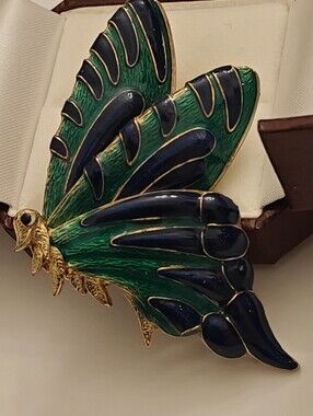 RARE Signed CINER Butterfly Brooch